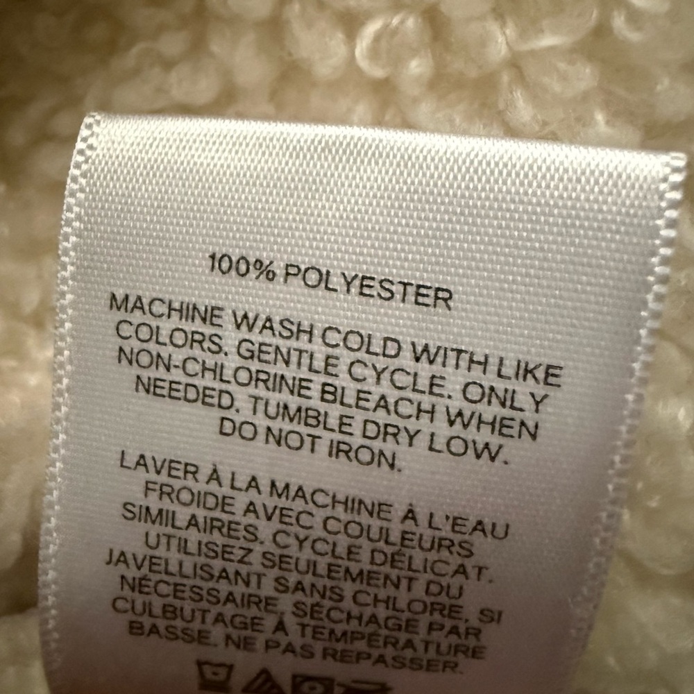 Express open front teddy bear Sherpa fleece oversized long sleeve jacket. - Picture 4 of 4